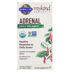 <img alt="Garden of Life, MyKind Organics, Adrenal, Daily Balance, 120 Vegan Tablets" title="Garden of Life, MyKind Organics, Adrenal, Daily Balance, 120 Vegan Tablets,658010121866"