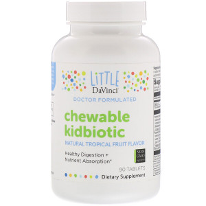 <img alt="Little DaVinci, Chewable Kidbiotic, Natural Tropical Fruit, 90 Tablets" title="Little DaVinci, Chewable Kidbiotic, Natural Tropical Fruit, 90 Tablets,026664014054"
