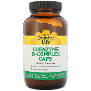 <img alt="Country Life, Coenzyme B-Complex Caps, 240 Vegan Capsules" title="Country Life, Coenzyme B-Complex Caps, 240 Vegan Capsules,015794064169"
