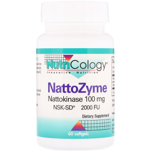 <img alt="Nutricology, NattoZyme, 100 mg, 60 Softgels" title="Nutricology, NattoZyme, 100 mg, 60 Softgels,713947553705"