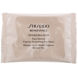 Shiseido, Benefiance, WrinkleResist24, Pure Retinol Express Smoothing Eye Mask, 12 Packets x 2 Sheets