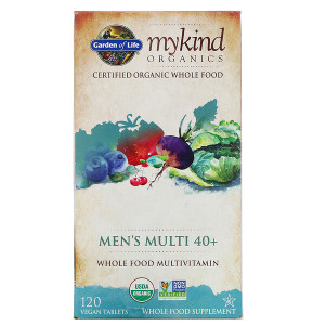 <img alt="Garden of Life, MyKind Organics, Mens Multi 40+, 120 Vegan Tablets" title="Garden of Life, MyKind Organics, Mens Multi 40+, 120 Vegan Tablets,658010117692"