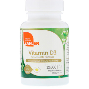 <img alt="Zahler, Vitamin D3, Advanced D3 Formula, 10,000 IU, 120 Softgels" title="Zahler, Vitamin D3, Advanced D3 Formula, 10,000 IU, 120 Softgels,848998000448"