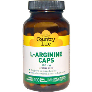 <img alt="Country Life, L-Arginine Caps, 500 mg, 100 Vegan Caps" title="Country Life, L-Arginine Caps, 500 mg, 100 Vegan Caps,015794010258"