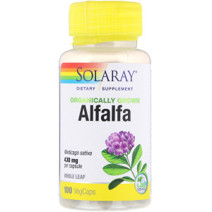 <img alt="Solaray Alfalfa - 100 Vegetarian Capsules" title="Solaray Alfalfa - 100 Vegetarian Capsules,076280019100"