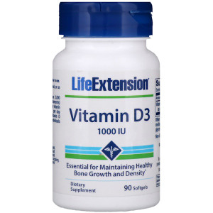 <img alt="Life Extension Vitamin D3 -- 1000 IU - 90 Softgels" title="Life Extension Vitamin D3 -- 1000 IU - 90 Softgels,737870175391"