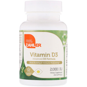 <img alt="Zahler Vitamin D3 -- 2000 IU - 250 Softgels" title="Zahler Vitamin D3 -- 2000 IU - 250 Softgels,848998000417"