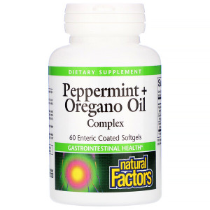 <img alt="Natural Factors, Peppermint + Oregano Oil Complex, 60 Enteric Coated Softgels" title="Natural Factors, Peppermint + Oregano Oil Complex, 60 Enteric Coated Softgels,068958035161"