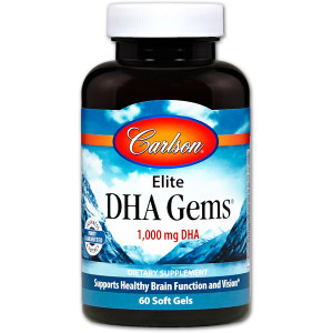 <img alt="Carlson Elite DHA Gems -- 1000 mg - 60 Softgels" title="Carlson Elite DHA Gems -- 1000 mg - 60 Softgels,088395169106"