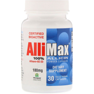 <img alt="Allimax, 100% Allicin Powder Capsules, 180 mg, 30 Vegetarian Capsules" title="Allimax, 100% Allicin Powder Capsules, 180 mg, 30 Vegetarian Capsules,872232000000"