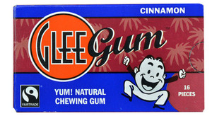 3 PACK of Glee Gum All Natural Chewing Gum Cinnamon -- 16 Pieces