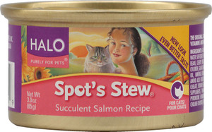 Halo Purely For Pets, Spots Stew for Cats,  Succulent Salmon - 3 oz