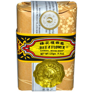 3 PACK OF Bee & Flower, Sandalwood Soap, 4.4 oz (5 x 125 g bars)