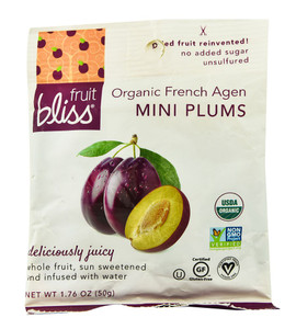 3 PACK of Fruit Bliss Organic French Agen Mini Plums -- 1.76 oz