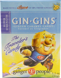 3 PACK of Ginger People Gin Gins Ginger Caramel Candy Super Strength -- 1.1 oz