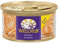 3 PACK of Wellness Canned Cat Food Grain Free Chicken -- 3 oz