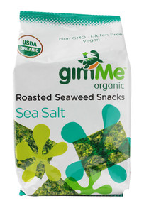 3 PACK of GimMe Organic Roasted Seaweed Snacks Sea Salt -- 0.35 oz