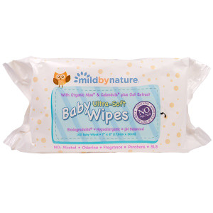 Mild By Nature, Ultra-Soft Baby Wipes, Ph Balanced, Fragrance-Free, Hypoallergenic & Biodegradable, 100 Wipes