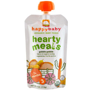 3 PACK OF Happy Family Organics, Organic Baby Food, 7+ Months, Root Vegetables & Turkey with Quinoa, 4 oz (113 g)
