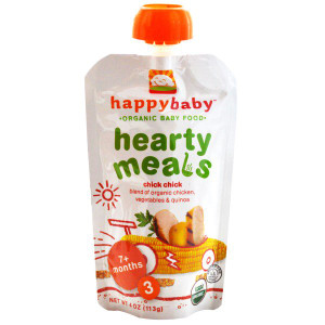 3 PACK OF Happy Family Organics, Organic Baby Food, 7+ Months, Harvest Vegetables & Chicken with Quinoa, 4 oz (113 g)