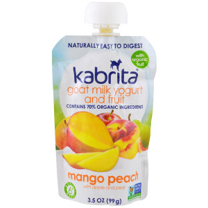 Kabrita, Goat Milk Yogurt and Fruit, Mango Peach with Apple and Pear, 3.5 oz (99 g)