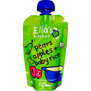 Ellas Kitchen, Pears, Apples + Baby Rice, Stage 1, 3.5 oz (99 g)