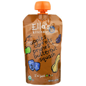 Ellas Kitchen, Apples Carrots Prunes + Butternut Squash, Super Smooth Puree, 3.5 oz (99 g)