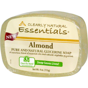 Clearly Natural, Essentials, Pure and Natural Glycerine Soap, Almond, 4 oz (113 g)