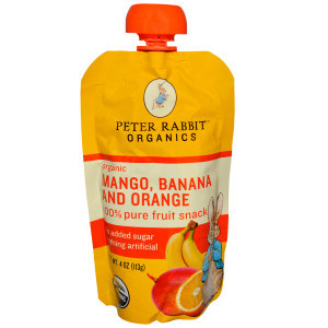 Pumpkin Tree Snacks, Peter Rabbit Organics, Organic Fruit Puree, Banana, Mango & Orange, 4 oz (113 g) (Discontinued Item)