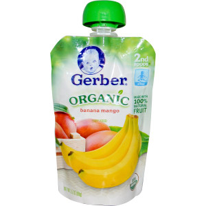 3 PACK of Gerber, 2nd Foods, Organic Baby Food, Banana Mango, 3.5 oz (99 g)