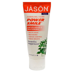 3 PACK of Jason Natural, Power Smile, Whitening Paste, Powerful Peppermint, 3 oz (85 g)