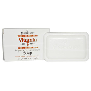 3 PACK of Cococare, Vitamin E Soap, Fragrance Free Antioxidant, 4 oz. (113 g)