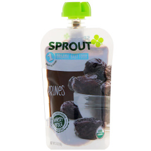 Sprout Organic, Baby Food, Stage 1, Prunes, 3.5 oz (99 g)