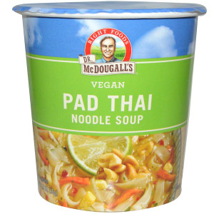 3 PACK of Dr. McDougalls Big Cup Vegan Soup Pad Thai Noodle -- 2 oz