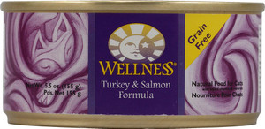 3 PACK of Wellness Pate Smooth Loaf Canned Cat Food Turkey and Salmon Entree -- 5.5 oz