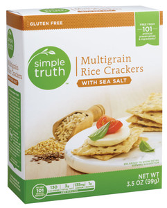 Simple Truth Multigrain Rice Crackers with Sea Salt - 3.5 oz