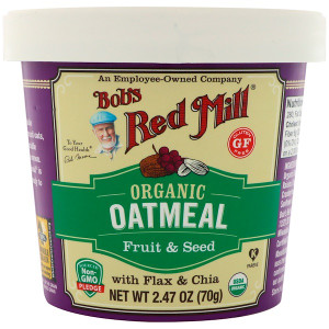 Bobs Red Mill, Organic Oatmeal Cup, Fruit & Seed with Flax & Chia, 2.47 (70 g)