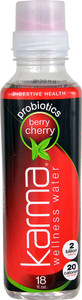 Karma Wellness Water Probiotics for Digestive Health Berry Cherry - 18 fl oz
