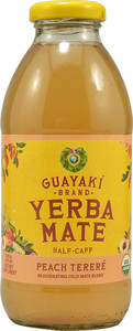 Guayaki, Organic Yerba Mate Half-Caff,  Peach Terere - 16 fl oz