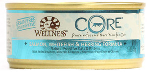 3 PACK of Wellness CORE Healthy Food For Cats Salmon-Whitefish and Herring Recipe -- 5.5 oz