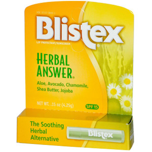 3 PACK of Blistex, Lip Protectant/Sunscreen, SPF 15, Herbal Answer, 0.15 oz (4.25 g)