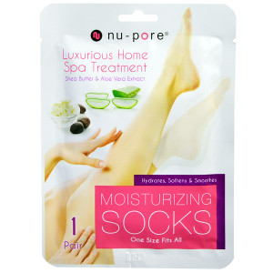 3 PACK of Nu-Pore, Moisturizing Socks, Shea Butter & Aloe Vera Extract, 1 Pair