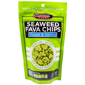 Seapoint Farms, Seaweed Fava Chips, Sweet & Savory, 3.5 oz (99 g)