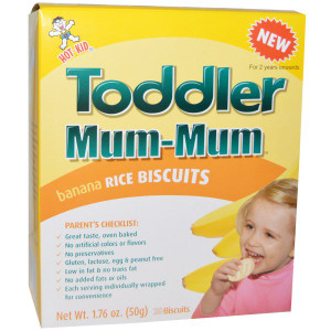 Hot Kid, Toddler Mum-Mum, Banana Rice Biscuits, 20 Biscuits, 1.76 oz (50 g)