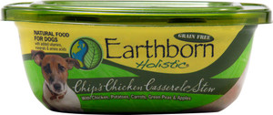 Earthborn Holistic, Natural Moist Food For Dogs Grain Free,  Chips Chicken Casserole Stew - 9 oz