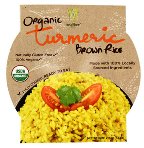 3 PACK of Healthee Organic Brown Rice Bowl Turmeric -- 7.6 oz