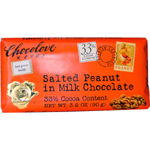 Chocolove, Salted Peanut in Milk Chocolate, 3.2 oz (90 g)