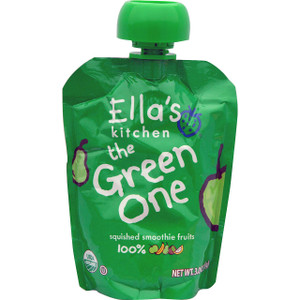Ellas Kitchen, The Green One, Squished Smoothie Fruits, 3 oz (85 g)