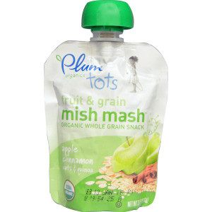 Plum Organics, Tots, Fruit & Grain Mish Mash, Apple Cinnamon Oats & Quinoa, 3.17 oz (90 g)
