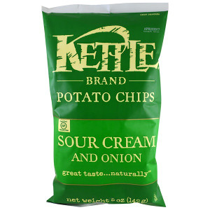 Kettle Foods, Potato Chips, Sour Cream and Onion, 5 oz (142 g)